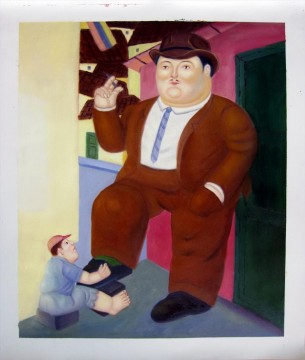 Fernando Botero Painting - Limpiabotas Fernando Botero